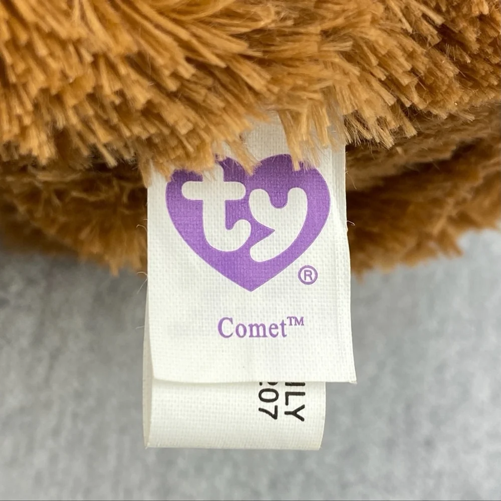 Ty Beanie Boos Comet the Reindeer 9 inch Beanbag Plush 2011 Christmas Teddybear - Picture 10 of 12